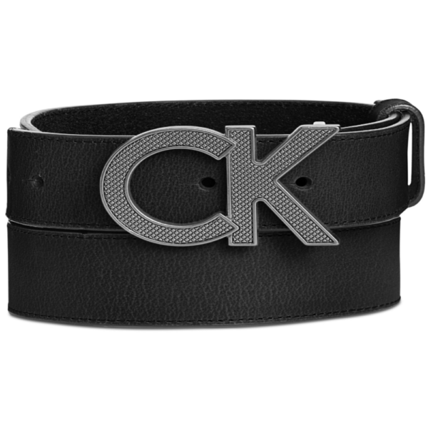 Calvin Klein Men's Matte Leather Casual Logo Belt