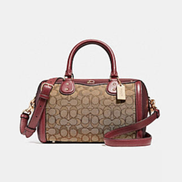 Coach Ivie Bennett Satchel In Signature Jacquard