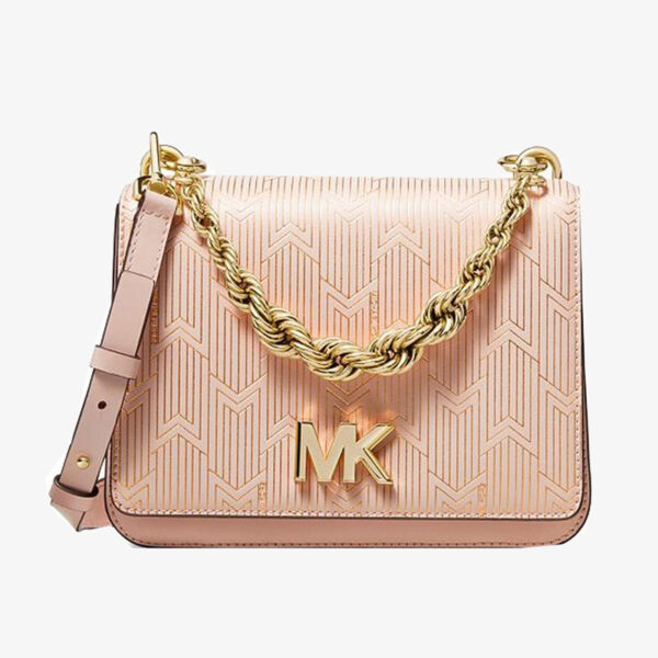 Michael Kors Mott Metallic Deco Chain Swing Shoulder Bag