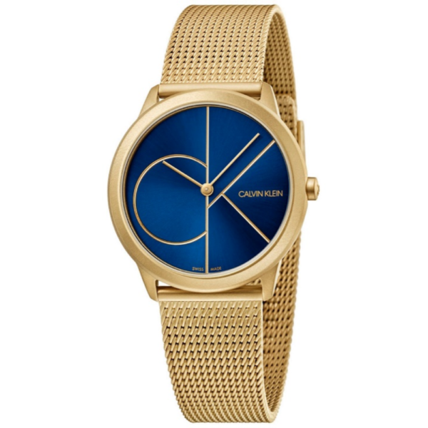 Unisex Midsize Minimal Gold-Tone PVD Stainless Steel Mesh Bracelet Watch 35m