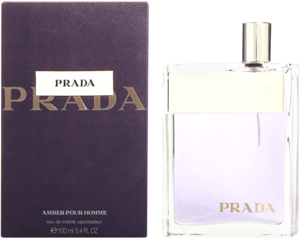 Prada Amber Pour Homme EDT Spray, 3.4 oz